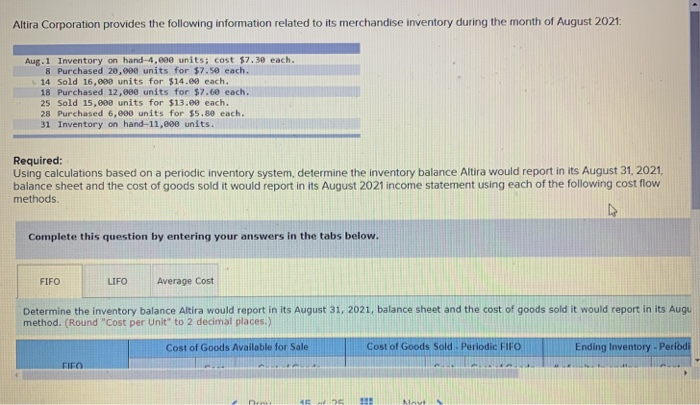 i need help asap, ill rate the answer. i need the fifo
