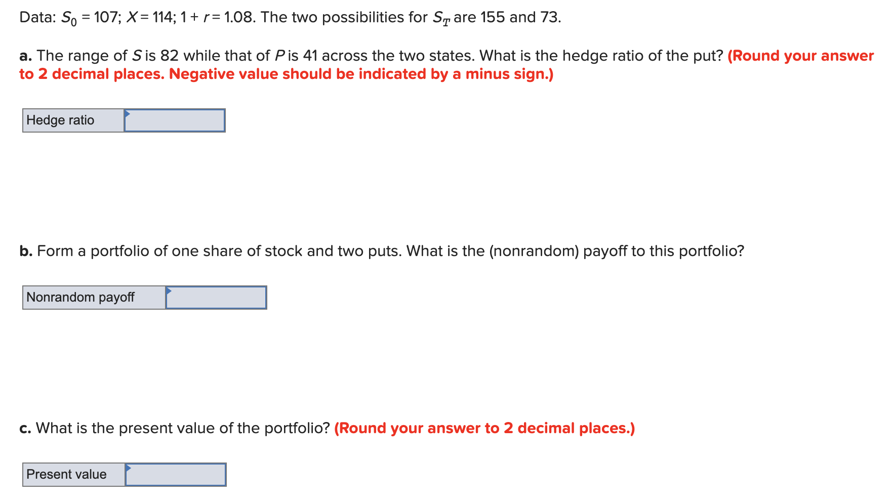 Data: So = 107; X = 114; 1 + r =