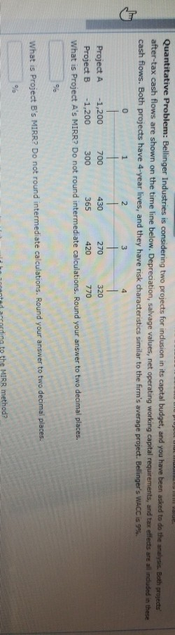  how can I solve for this? Quantitative Problem: Bellinger Industries is