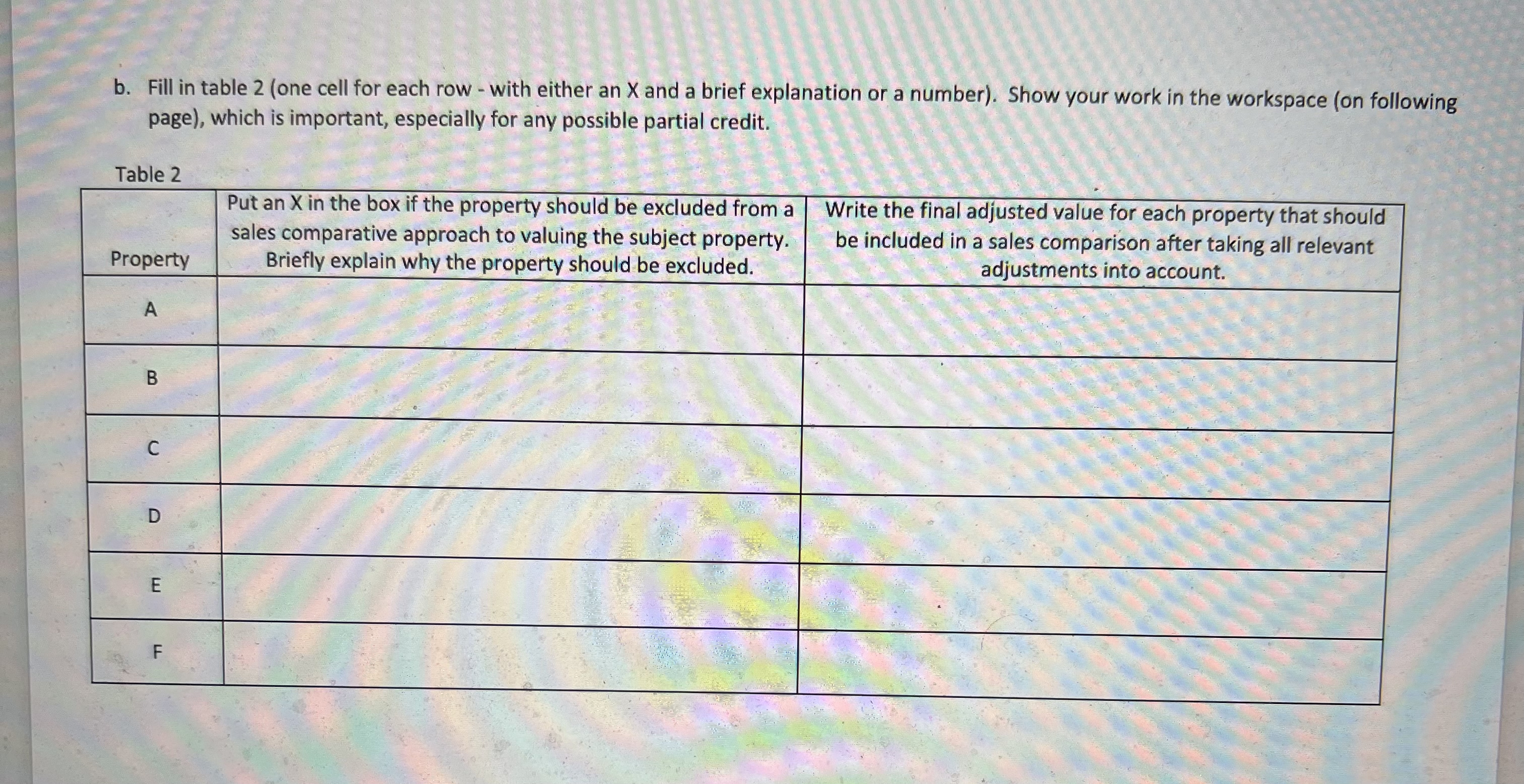  4(60 points). Applegate Financial is attempting to determine the current market