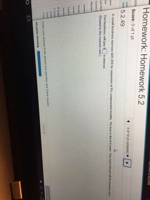 needed) Name: Due ts Enter your answer in the answer box and