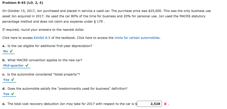 Please help with last question! Problem 8-45 (LO. 2, 4) On October