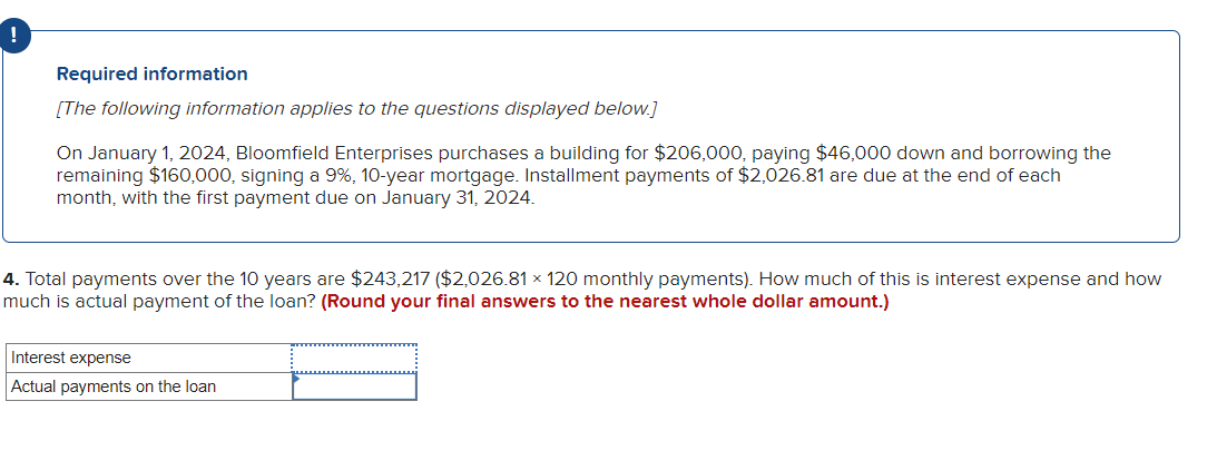 Required information (The following information applies to the questions displayed below) On