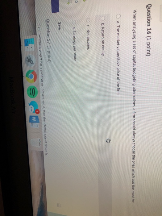  Please answer both Question 16 (1 point) When analyzing a set