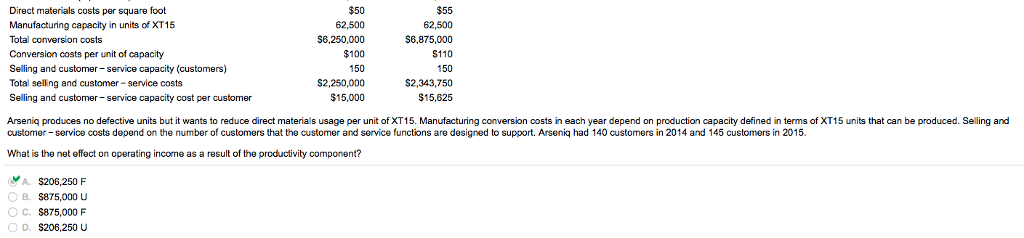 of product differentiation, Arseniq Company makes a high - end Appliance, XT15.