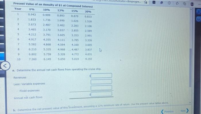 service some of the largest cruise ships in the world. One of