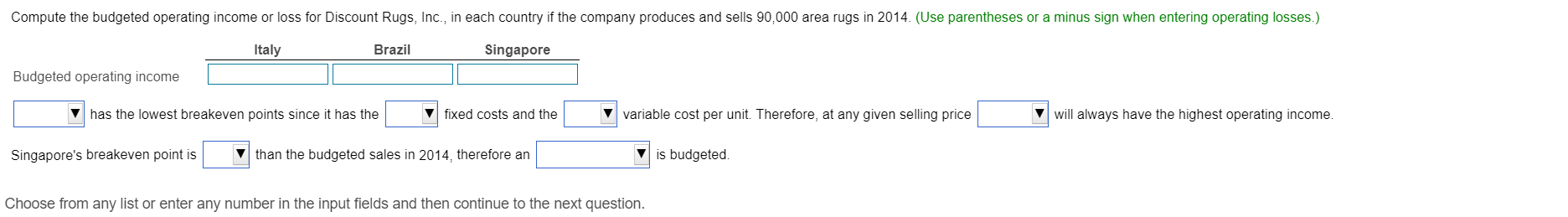 Costs per Area Rug per Area Rug 7,200,000 $ 100.00 $ 80.00