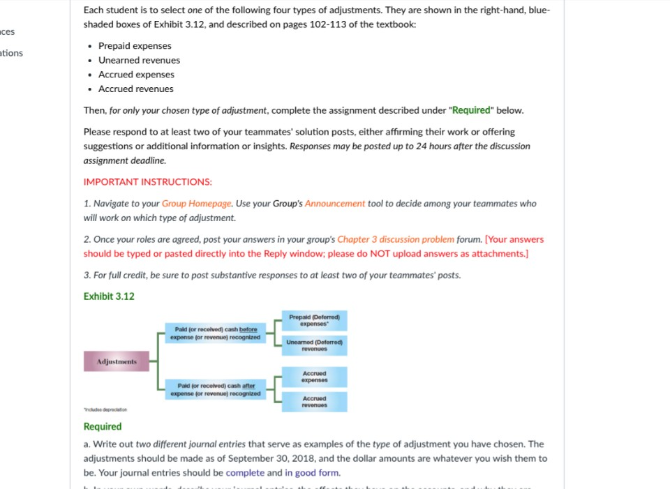 Accurued revenues a. Write out two different journal entries that serve as