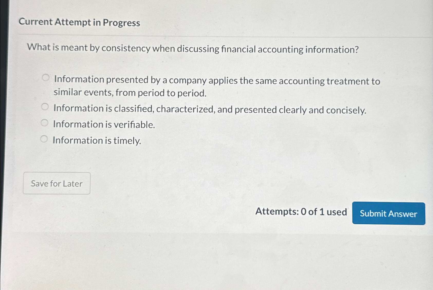  Current Attempt in Progress What is meant by consistency when discussing