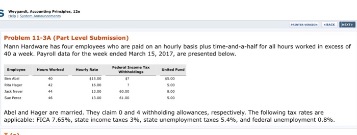  Answer b Weygandt, Accounting Principles, 12e Helo I PRENTER VERSION BACK