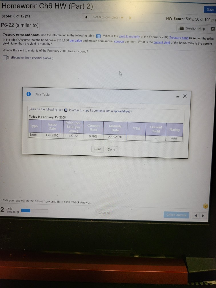 answer all 3 questions Homework: Ch6 HW (Part 2) Save Score: