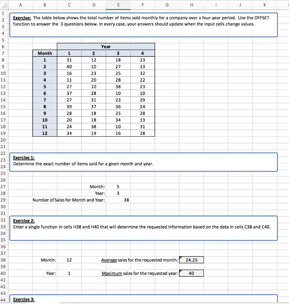  I I only need help with exercise 3 - I need