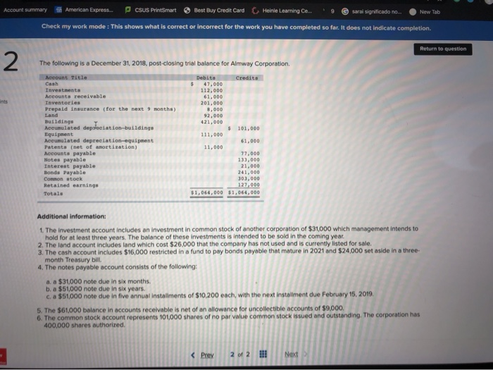  balance sheet?!? Notes payable Account summary American Express. Sus PrintSmart Best