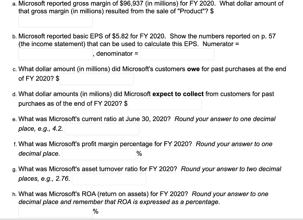Microsoft's 2021 annual 10-K filing. Use the information for fiscal year 2020