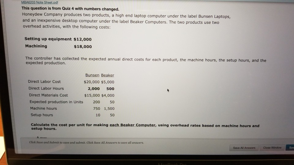 MBA6203 Note Sheet.pdf This question is from Quiz 4 with numbers