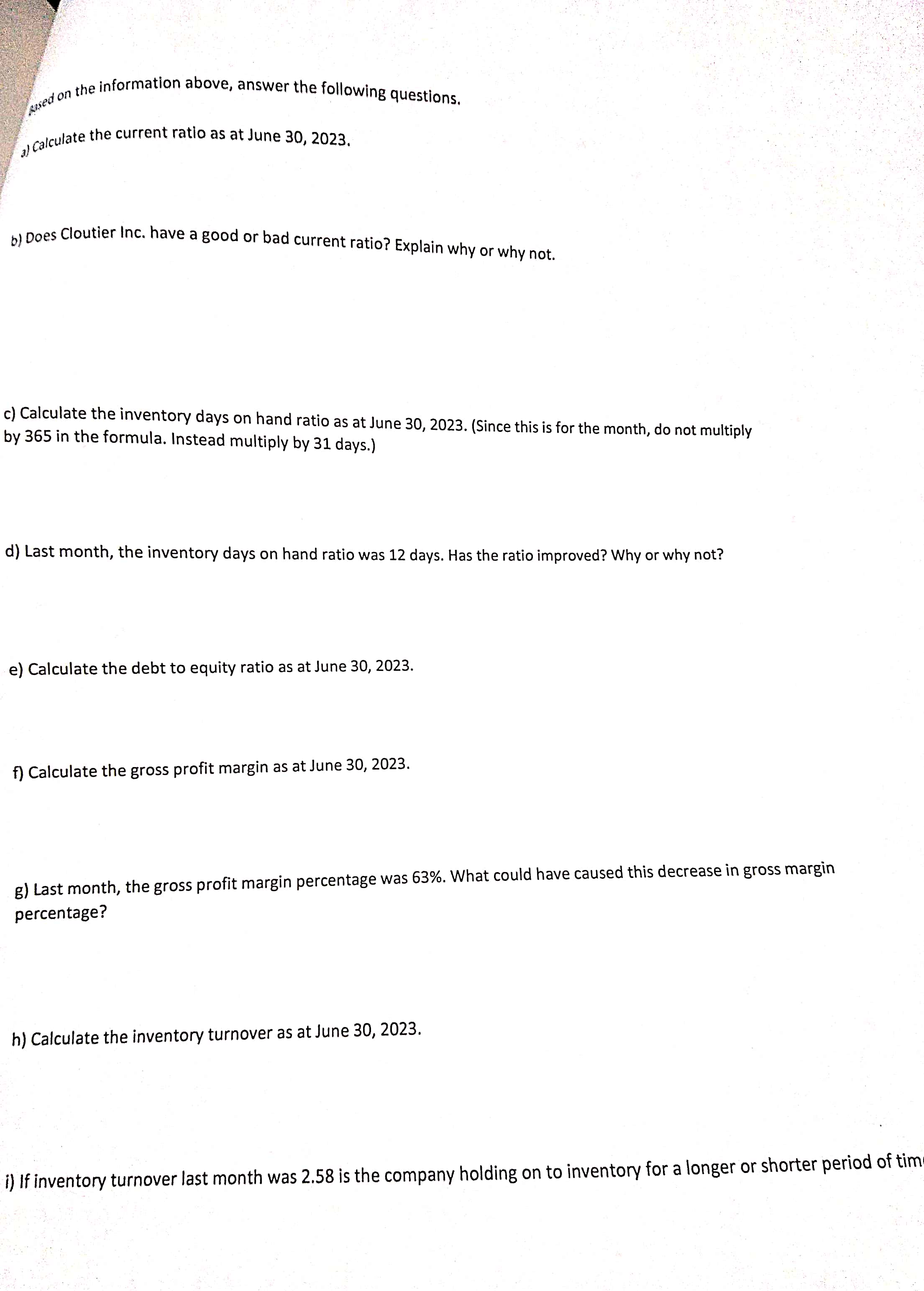  Notes: Round unit cost to 2 decimal places, then apply to