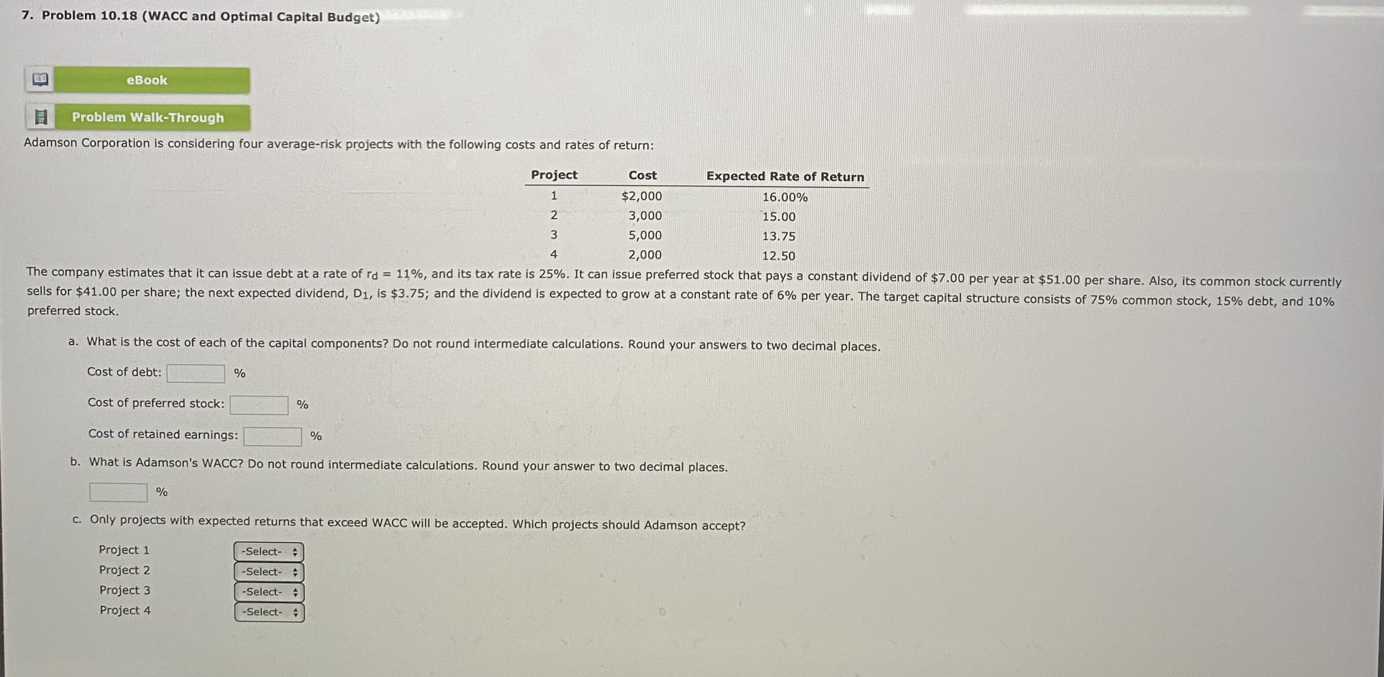 Can someone please help it would be greatly appreciated 7. Problem 10.18