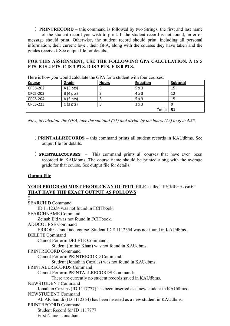 should be able to store unlimited number of student records, along with