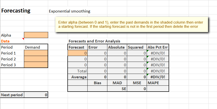 your hand-calculation solutions to the homework problems. Part II. Exponential Smoothing Use