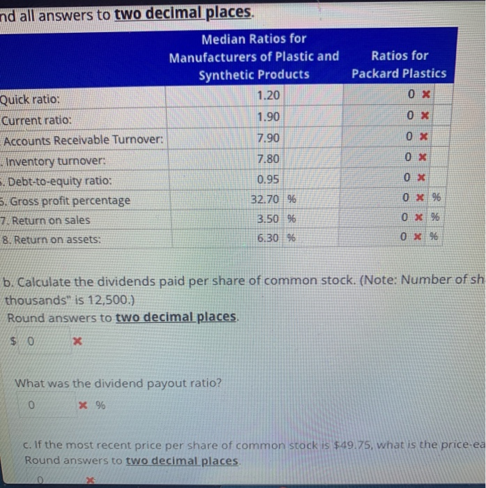 statement data for the firm f 2013 (Thousands of Dollars, Except Earnings
