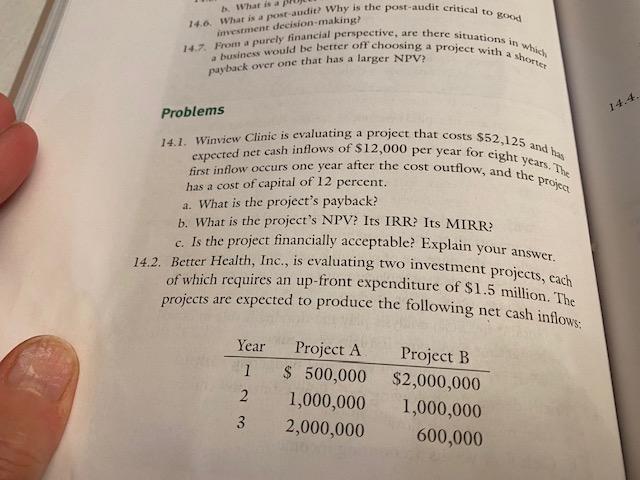 Please answer question 14.1 - a,b, AND C Warisa 14.6. What