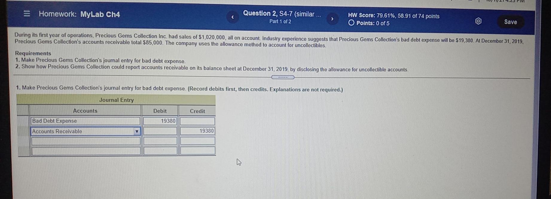 Part 1 of 2 During its first year of operations, Precious Gems