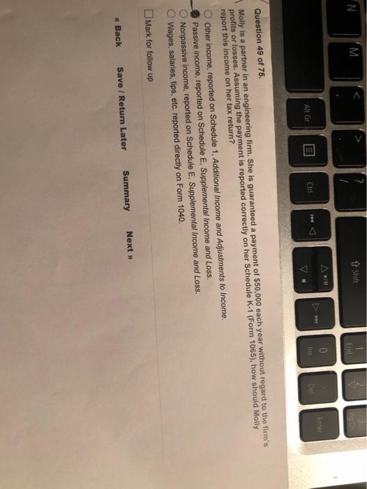  'N > M. Shift End 0 Alt Gr III cul ins