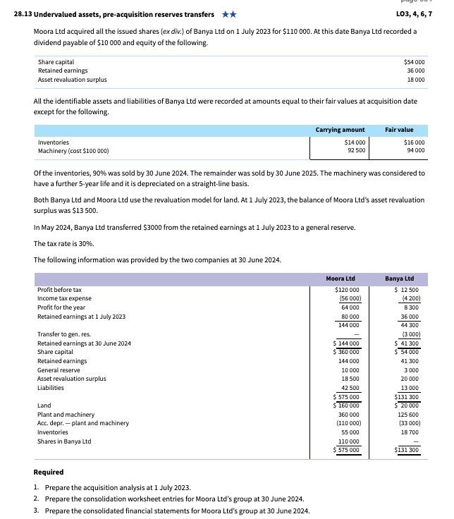  - For question 1, please provide additional BCVR entries and pre-acquisition