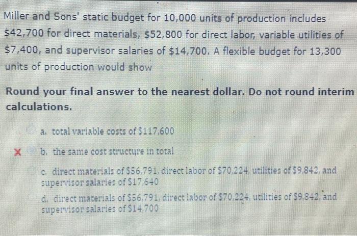 you ! Jase Manufacturing Co.'s static budget at 7,700 units of production