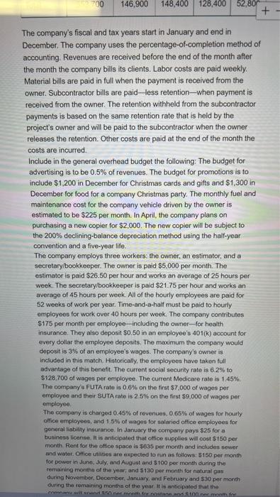 project during the year. The first project began in September of this