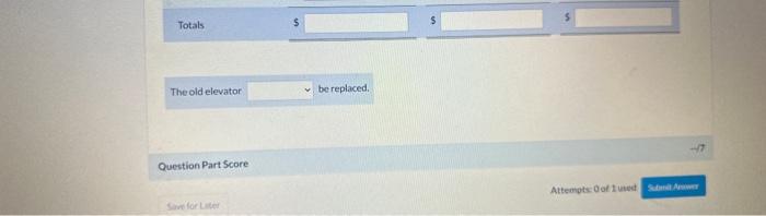 cost data on the new elevator. In addition, he asked the compary's