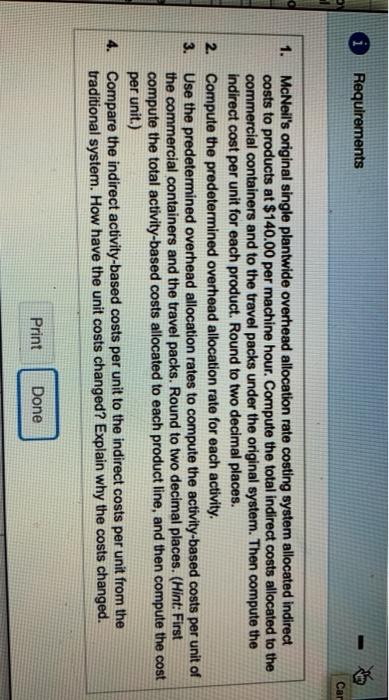 Materials handling Packaging $ 96,000 Number of kilos 24,000 kilos 3,000 hours