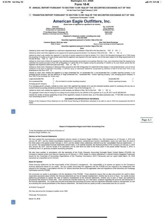 at the end of the book, and financial information for Buckle is