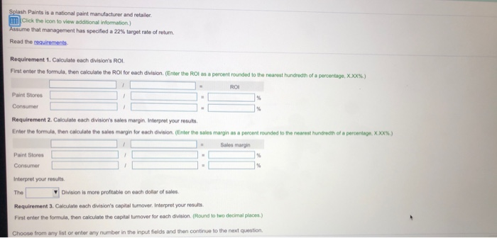  plus these requirements please, thank u Splash Paints is a national