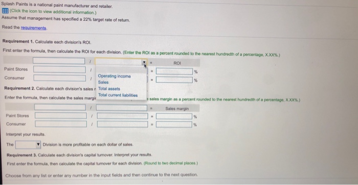 that management has specified a 22% target rate of retum. Read the