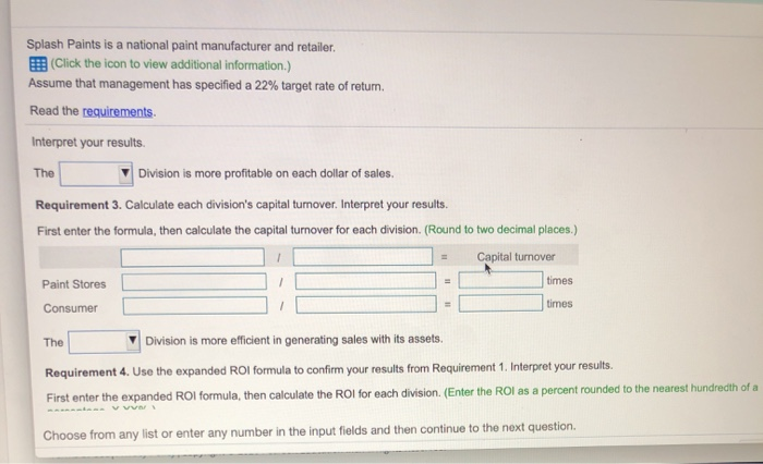 rounded to the nearest hundredth of a percentage XXX%) ROI Paint Stores