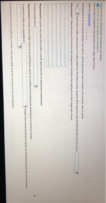 percentage, XXX%) Sales margin Paint Stores Consumer Interpret your results The Division