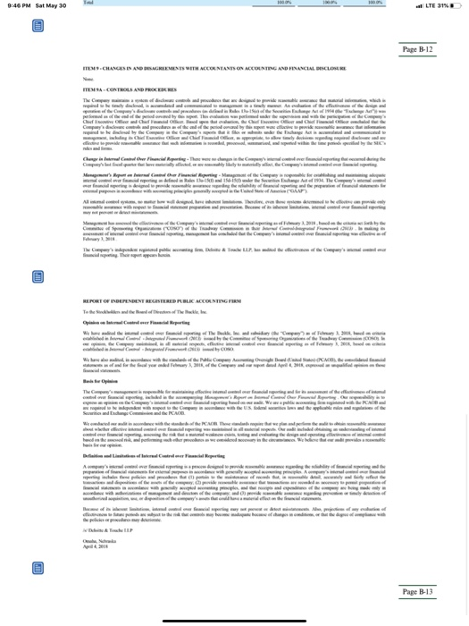 on June 6, 2018 e retet Page 3 Report of independent Registered