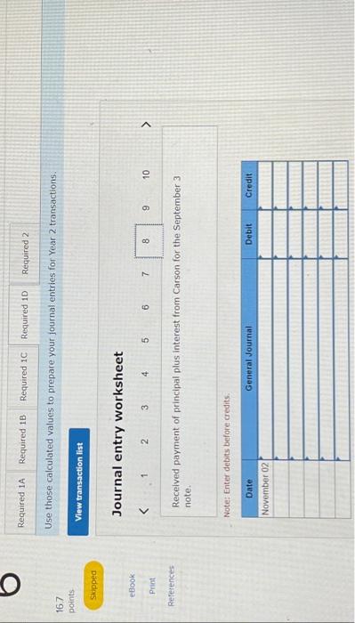 credits. Use those calculated values to prepare your journal entries for Year