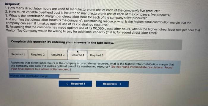 mix for the coming year. The company has provided the following data: