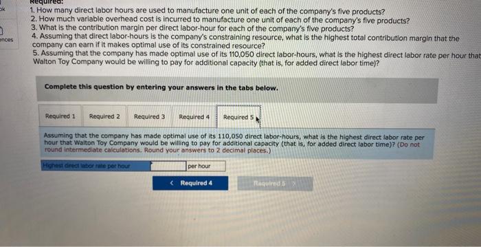 The following additional information is available: a. The company's plant has a