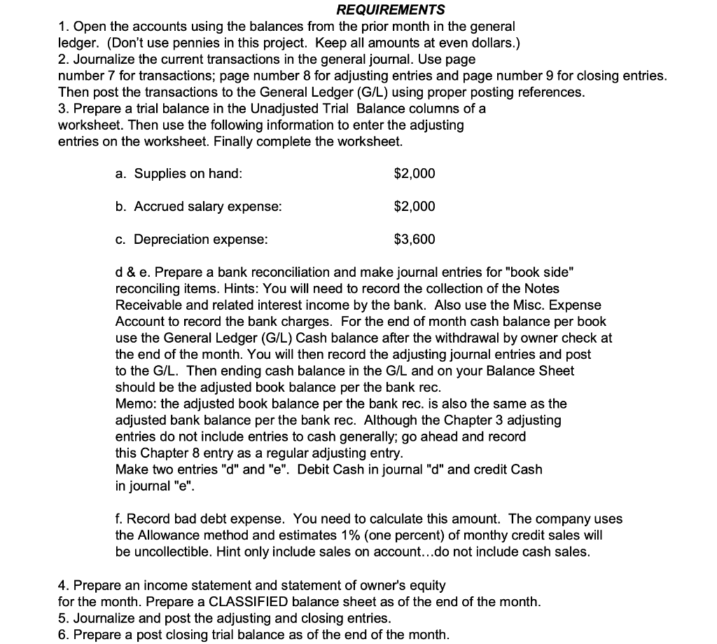 delivery of merchandise sold to Beartooth Co. on August 1. 5 9