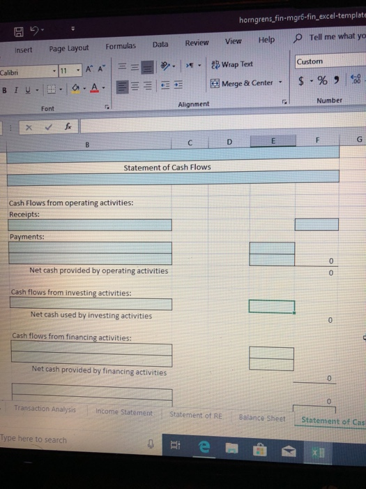 for inputs. a. For each transaction, record the amount (either an increase