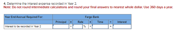 amount due on the note to Fargo Bank at the maturity date.