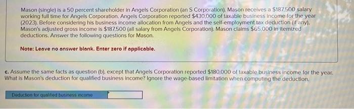 salary working full time for Angels Corporation. Angels Corporation reported $430,000 of