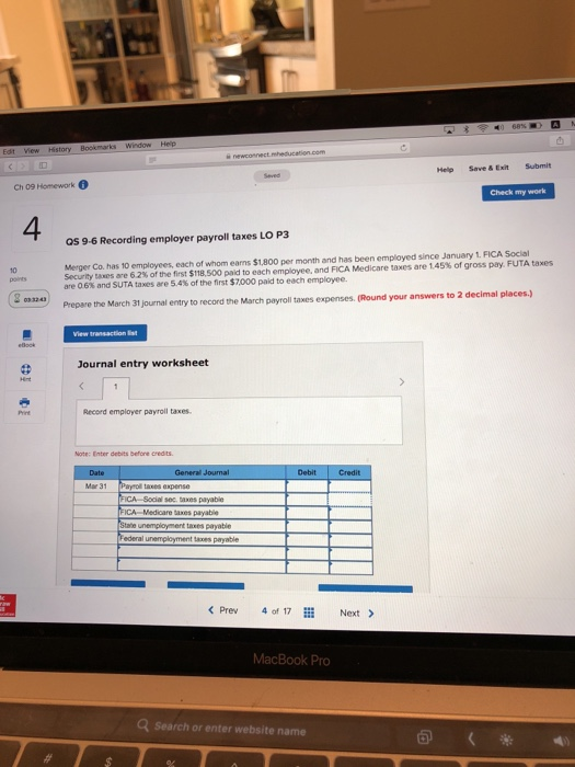  ID Help Save & Exit Submit Ch 09 Homework Check my