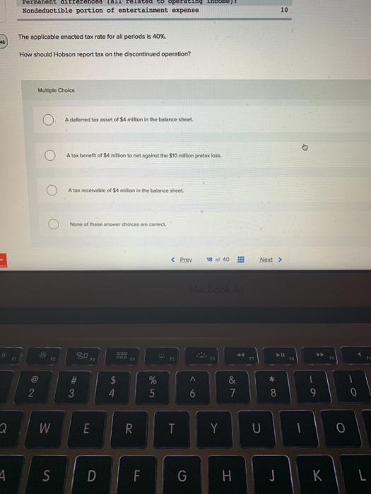Income from continuing operations before tax $290 10 Loss on discontinued operation