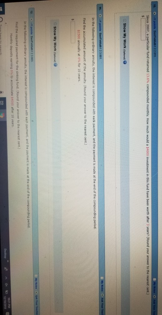 the term of the compound interest loan. (Round your answer to two