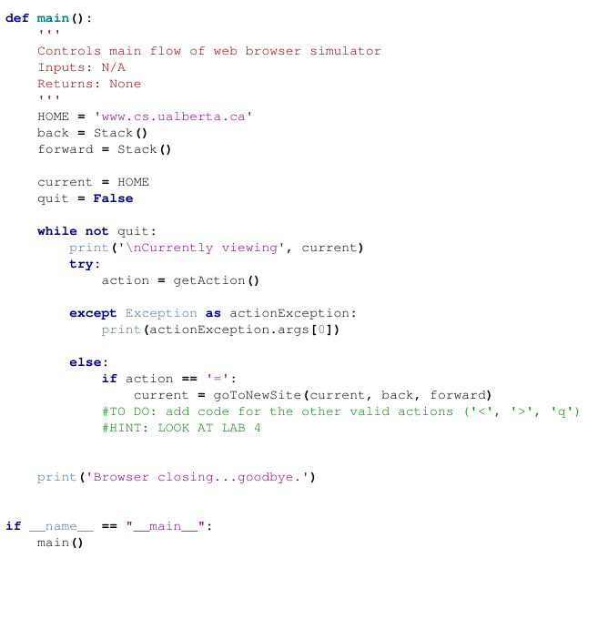 and peek() methods so that they raise an Exception with a relevant