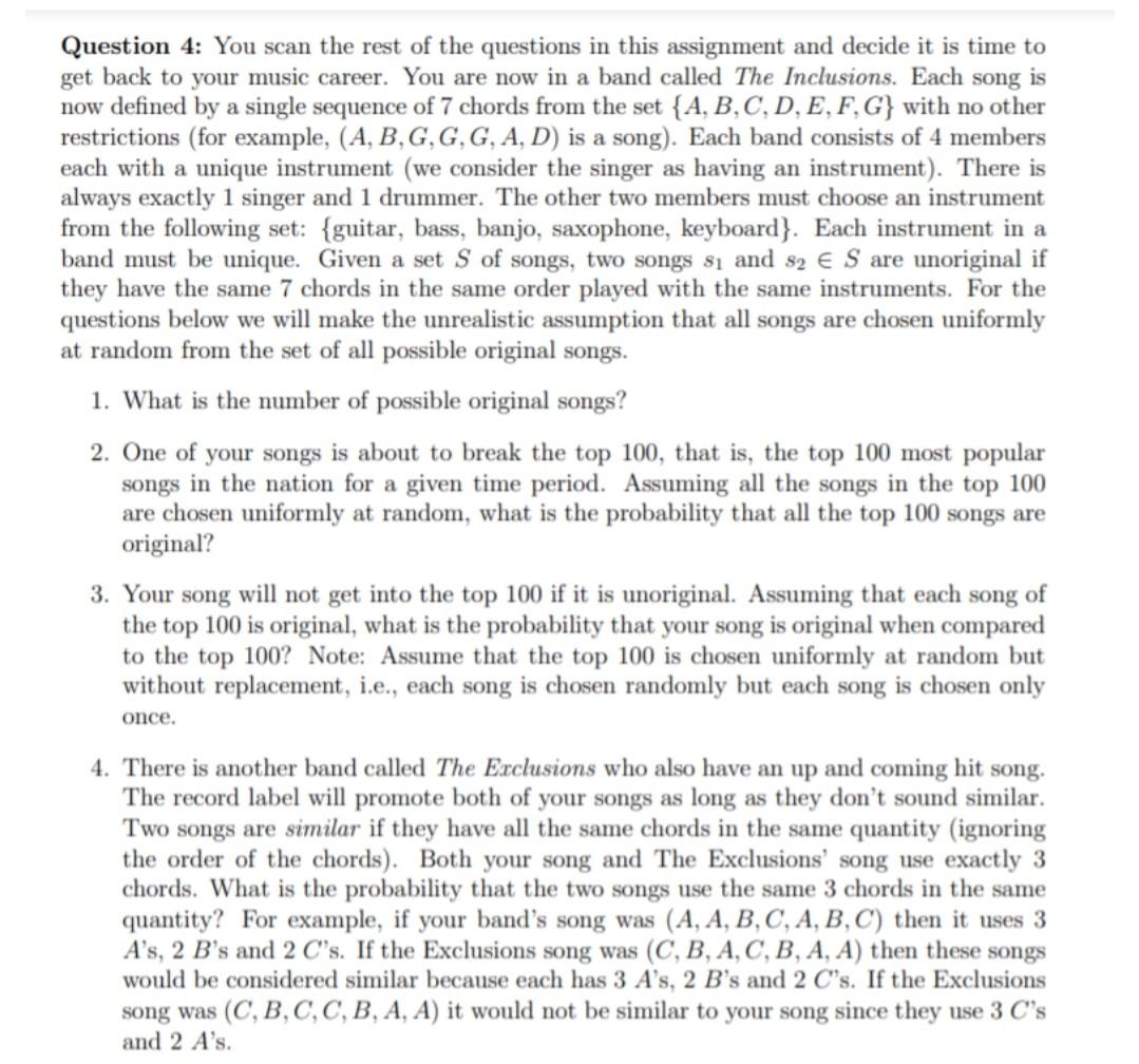 please solve the whole problem. Question 4: You scan the rest